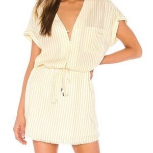 PAIGE Haidee Dress Yellow and White Striped